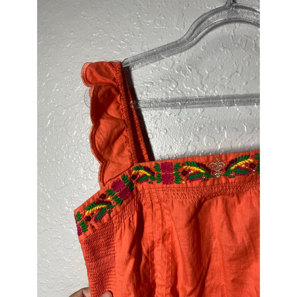 Juicy Couture Y2k Peasant Top Cotton  Embroidered Boho Whimsy Sz 2 - Picture 5 of 8